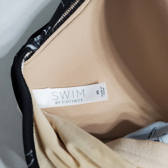 SWIM Cacique Marble Front Keyholes Tankini Top - Picture 2 of 6